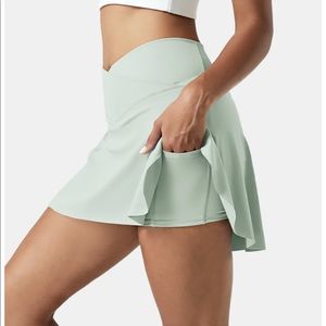 HALARA Crossover Tennis Skirt with built-in shorts